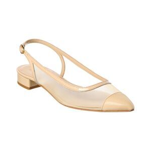 M By Bruno Magli Polina Mesh & Leather Slingback Pump, Brown